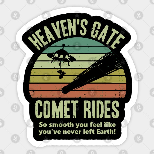Heaven's Gate Comet Rides Sticker by DrawingBarefoot